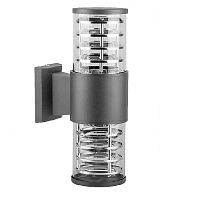 Светильник садово-парковый Feron "Техно Акцент прозрачный" DH0802 220В 2хЕ27 60Вт Серый IP54 картинка 